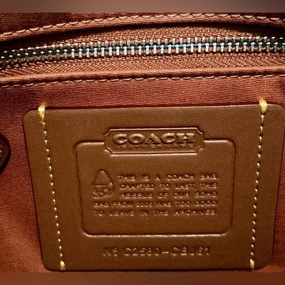 PRELOVED COACH CRYSTAL SOHO FLAP JAQUARD PLEASE READ AND LOOK AT ALL PHOTOS - Picture 14 of 16